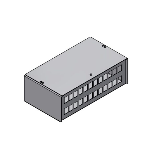 Produktbild MVT 150 240 RAL9016  -  Aufputz Medienverteiler für 24 Keystone (19.4mm Ausschnitt)